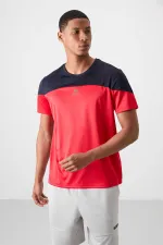 Tommylife Toptan O Yaka Standart Kalıp Aktif Spor Erkek T-Shirt 88386 Kırmızı