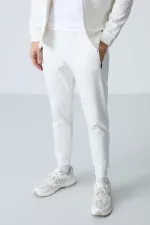 Tommylife Toptan Hugo Rahat Kalıp Jogger Erkek Eşofman Takım 85198 Ekru