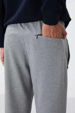 Pantalon de survêtement Tommylife Wholesale Slim Fit Classic Leg pour homme, gris chiné, référence 84669 Pantalon de survêtement Tommylife Wholesale Slim Fit Classic Leg pour homme, gris chiné, référence 84669