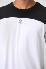 Tommylife Toptan O Yaka Standart Kalıp Aktif Spor Erkek T-Shirt 88386 Beyaz