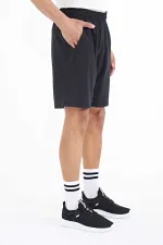 Tommylife Toptan Siyah Yan Cep Detaylı Lastikli Erkek Şort - 81238