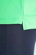 Tommylife Wholesale Neon Green Crew Neck Print Detail Oversize Short Sleeve Women's T-Shirt - 97263