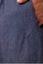 Jean chino extensible léger, coupe standard, tissé, Tommylife Wholesale, bleu marine, référence 82177