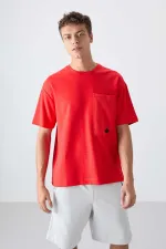 Tommylife Toptan O Yaka Oversize Basic Erkek T-Shirt 88341 Fiesta
