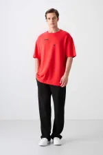 Tommylife Wholesale Crew Neck Oversize Printed Men's T-Shirt 88326 Fiesta