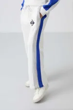 Tommylife Toptan 7-15 Yaş O Yaka Standart Kalıp Kız Çocuk Eşofman Takımı 75165 Ekru