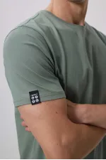 T-shirt basique pour homme Tommylife Wholesale, col rond, coupe standard, motif cactus, référence 87911