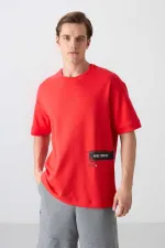 Tommylife Wholesale Crew Neck Oversize Printed Men's T-Shirt 88322 Fiesta