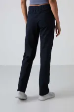 Bas de survêtement Tommylife bleu marine avec poche zippée, coupe confortable, coupe classique, pour femme - 94195