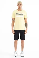 Tommylife Wholesale Donald Trump Crew Neck Standard Fit Printed Men's T-Shirt 88217 Yellow