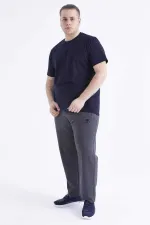 T-shirt homme Tommylife, bleu marine, manches courtes, col rond, grandes tailles - 88072