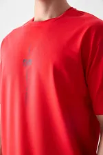 Tommylife Wholesale Crew Neck Oversize Printed Men's T-Shirt 88373 Fiesta