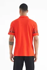 Tommylife Toptan Fiesta Kol Baskı Detaylı Polo Yaka Standart Form Erkek T-Shirt - 88240