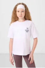 T-shirt basique Tommylife en coton, col rond, coupe oversize, blanc, référence 75178.