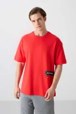Tommylife Wholesale Crew Neck Oversize Printed Men's T-Shirt 88322 Fiesta