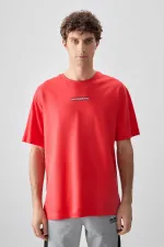 Tommylife Wholesale Crew Neck Oversize Printed Men's T-Shirt 88354 Fiesta