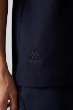 Tommylife Wholesale Hooded Oversize Basic Men's T-Shirt 88335 Navy Blue