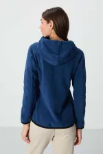 Tommylife Wholesale Hooded Standard Fit Zip-Up Women's Fleece Sweatshirt 97287 Parliament