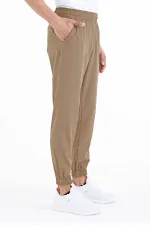 Tommylife Wholesale Beige Men's Basic Sweatpants with Pockets, Drawstring, Comfortable Fit, Elasticated Hem - 84826