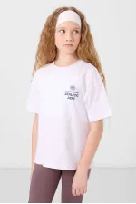 T-shirt basique Tommylife en coton, col rond, coupe oversize, blanc, référence 75178.