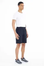 Tommylife Toptan Ryan Standart Kalıp Basic Erkek Şort 81239 Lacivert