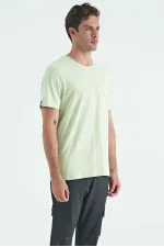 T-shirt basique Tommylife pour homme, col rond, coupe standard, vert clair, référence 87911.