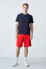 Tommylife Toptan Comfort Fit Basic Erkek Şort 81276 Fiesta