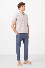 Jean chino extensible léger, coupe standard, tissé, Tommylife Wholesale, bleu marine, référence 82179