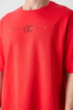 Tommylife Toptan O Yaka Oversize Baskılı Erkek T-Shirt 88323 Fiesta