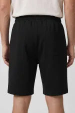 Short noir basique pour homme Tommylife, coupe standard, avec poches arrière - 88314