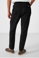 Tommylife Wholesale Standard Fit Woven Lightweight Stretch Chino Men's Trousers 82179 Black