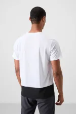 Tommylife Toptan O Yaka Standart Kalıp Aktif Spor Erkek T-Shirt 88383 Beyaz