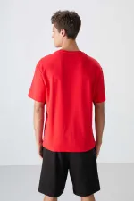 Tommylife Wholesale Crew Neck Oversize Printed Men's T-Shirt 88350 Fiesta