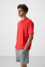 Tommylife Toptan O Yaka Oversize Baskılı Erkek T-Shirt 88365 Fiesta