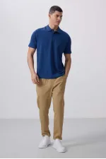 Pantalon chino extensible léger tissé coupe standard Tommylife Wholesale 82175 Beige foncé