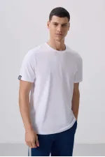 T-shirt basique Tommylife Wholesale à col rond et coupe standard pour homme, référence 87911, blanc