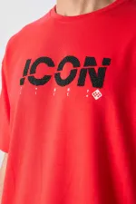 Tommylife Toptan O Yaka Oversize Baskılı Erkek T-Shirt 88331 Fiesta