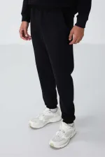 Tommylife Toptan Rahat Kalıp Basic Erkek Eşofman Takım 85265 Siyah