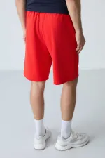 Tommylife Toptan Comfort Fit Basic Erkek Şort 81276 Fiesta