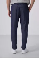 Tommylife Wholesale Standard Fit Woven Lightweight Stretch Chino Pants 82175 Denim Navy Blue