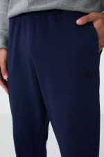 Tommylife Toptan İndigo Klasik Cepli Standart Kalıp Manşetli Erkek Eşofman Alt - 84652