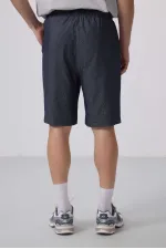 Short chino extensible léger, coupe standard, en denim bleu marine Tommylife Wholesale 81290