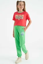 T-shirt Tommylife Wholesale Rose Gold Printed Round Neck Oversize Short Sleeve Girls - 75111