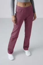 Pantalon de survêtement Tommylife Wholesale Soft Cherry pour femme, avec poches zippées, coupe confortable et jambes classiques - 94195