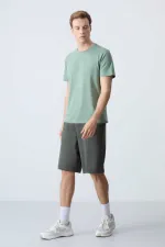 Tommylife Toptan Comfort Fit Basic Erkek Şort 81277 Haki