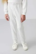 Ensemble de survêtement Tommylife Wholesale pour filles de 3 à 9 ans, col rond, taille oversize, réf. 75145, écru