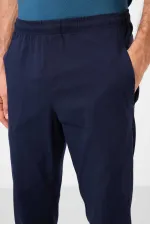 Pantalon chino extensible léger, coupe standard, tissé, Tommylife Wholesale, bleu marine, référence 82179