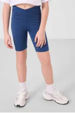 Tommylife Toptan V Yaka Kemer Detaylı Standart Fit Performans Kız Çocuk Tayt Takım 75187 Beyaz Parlament