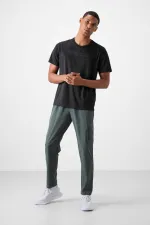 Tommylife Toptan O Yaka Standart Kalıp Aktif Spor Erkek T-Shirt 88385 Siyah