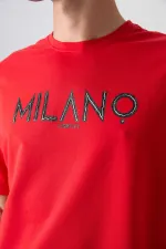 Tommylife Wholesale Crew Neck Oversize Printed Men's T-Shirt 88345 Fiesta